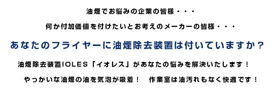 フードレスフライヤーシステム