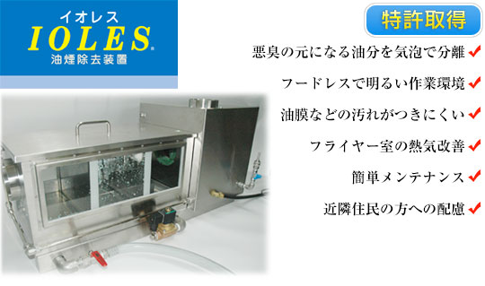 油煙除去装置イオレス